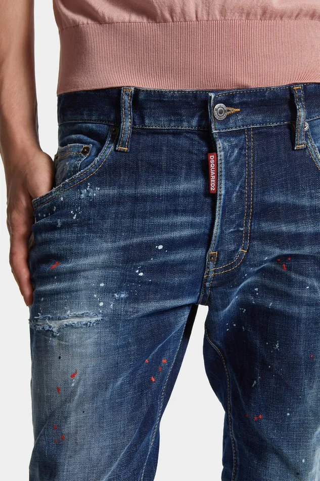 Dsquared2 Jeans Medium Easy Wash Skater Jeans Navy 8211 Men