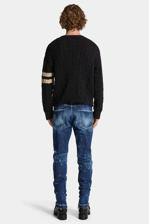 Dsquared2 Jeans Medium Ripped Wash Cool Guy Jeans Navy 8211 Men