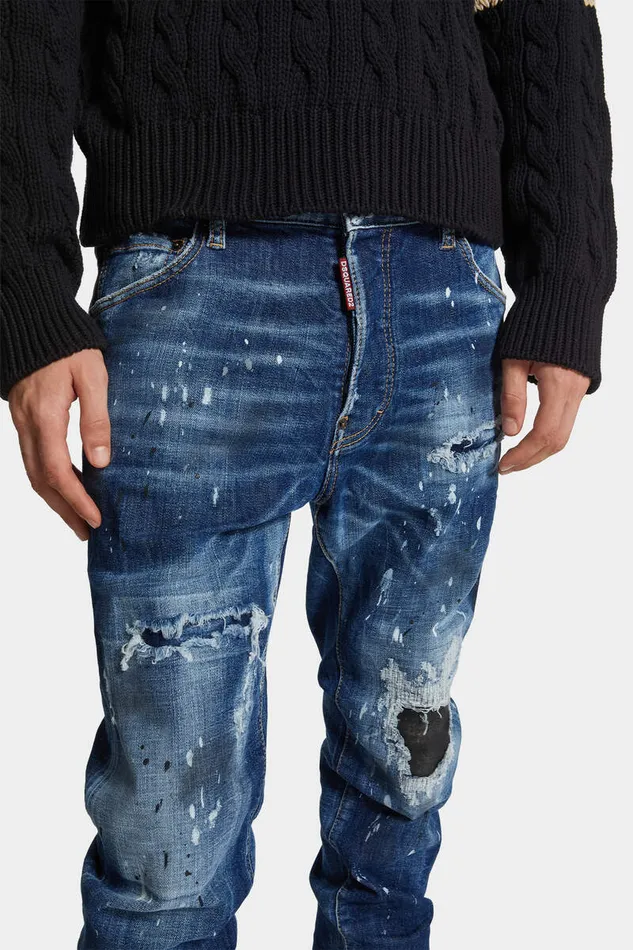 Dsquared2 Jeans Medium Ripped Wash Cool Guy Jeans Navy 8211 Men