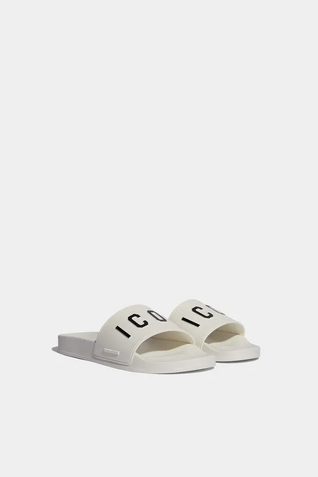Dsquared2 Sandals and Slides Be Icon Slides White 8211 Men