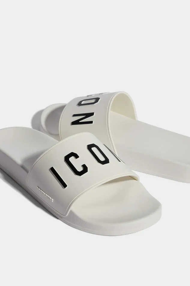 Dsquared2 Sandals and Slides Be Icon Slides White 8211 Men