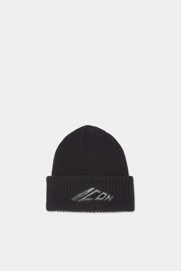 Dsquared2 Scarves Icon New Generation Knit Beanie Black 8211 MenWomen