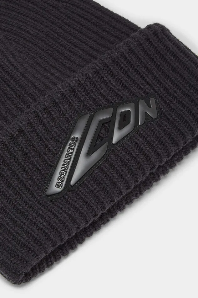 Dsquared2 Scarves Icon New Generation Knit Beanie Black 8211 MenWomen
