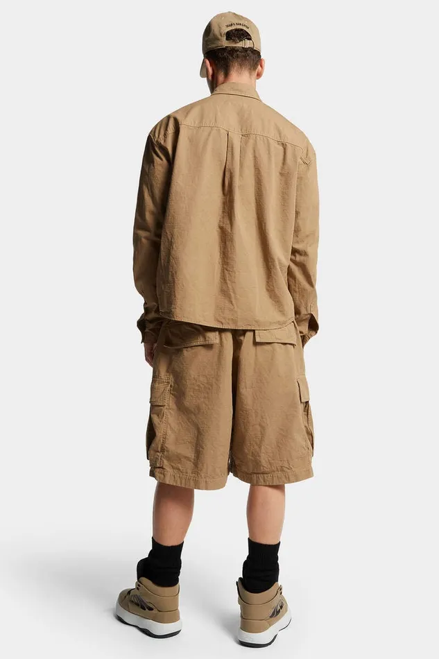 Dsquared2 Shorts Icon New Generation Ripstop Cargo Shorts Khaki 8211 Men