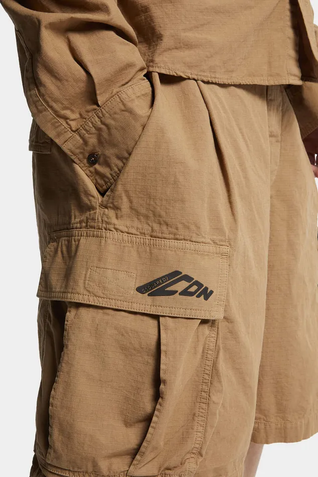 Dsquared2 Shorts Icon New Generation Ripstop Cargo Shorts Khaki 8211 Men