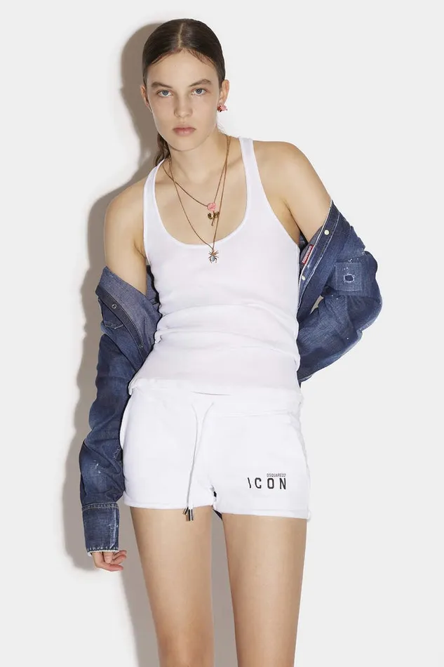 Dsquared2 Shorts Mini Icon Shorts White 8211 Women