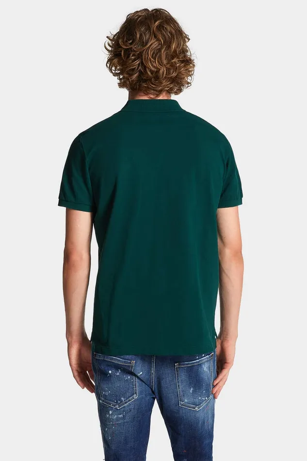 Dsquared2 TShirts and Polo Dyed Tennis Fit Milano Polo Greenred 8211 Men
