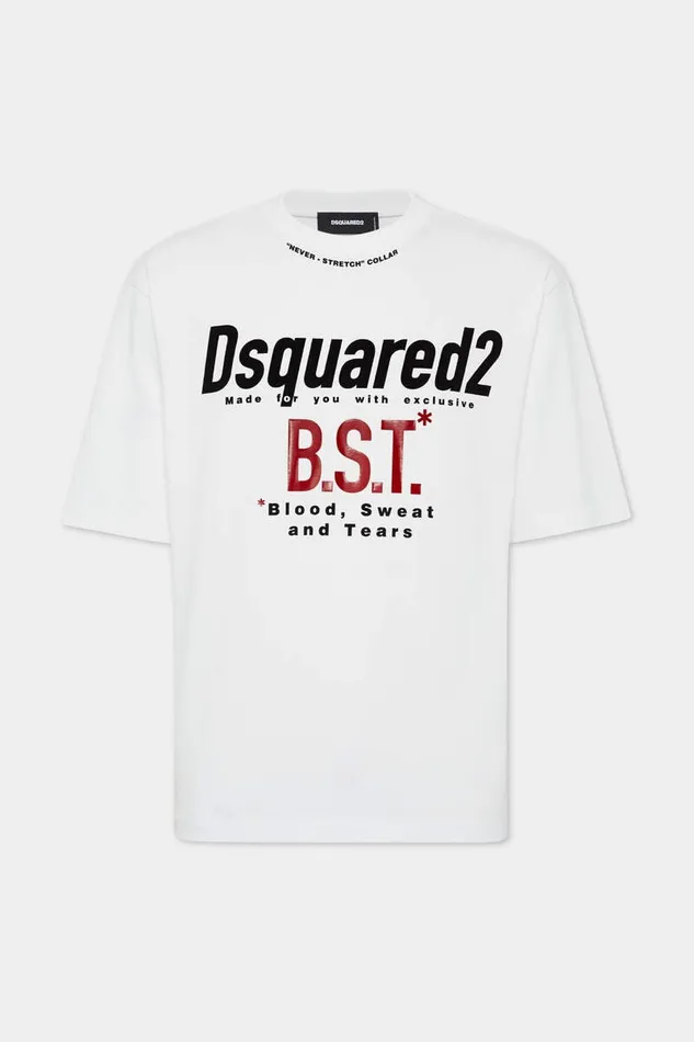 Dsquared2 TShirts and Polo Loose Fit Blood Sweat Tears TShirt White 8211 Men