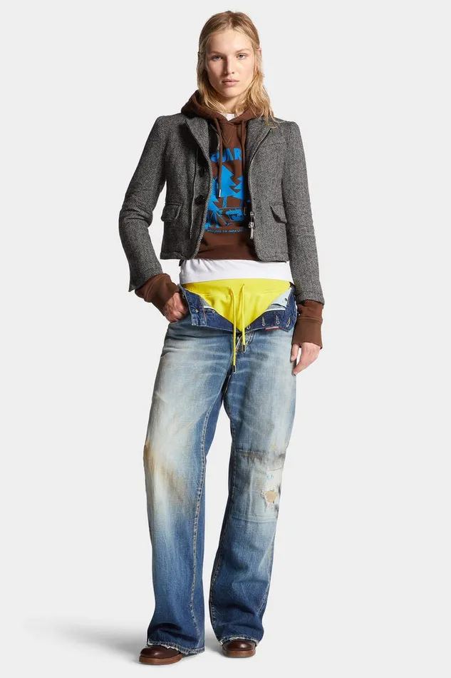 Dsquared2 Tops and TShirts Just Right Fit D2 Milano TShirt Whiteochre 8211 Women