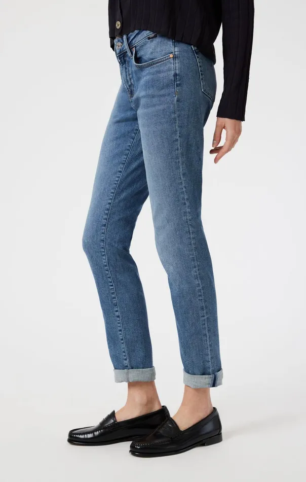 Emma Slim Boyfriend In Mid Shaded Flex Blue Women Mavi Jeans Denim Emma Slim Boyfriend In Mid Shaded Flex Blue Women Mavi Jeans Denim
