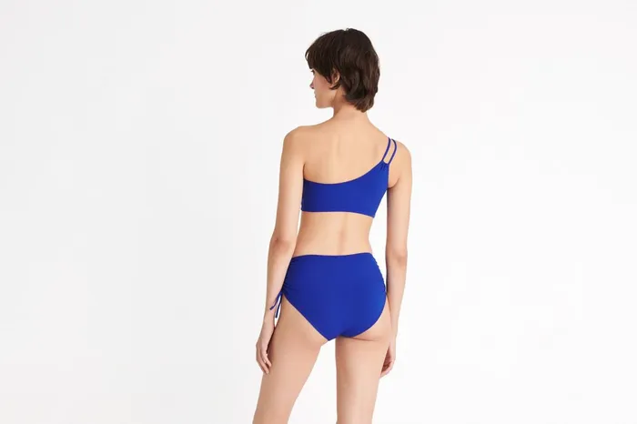 ERES Bass OneShoulder Crop Top Indigo Women TwoPieces Swimsuits