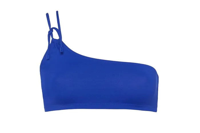 ERES Bass OneShoulder Crop Top Indigo Women TwoPieces Swimsuits