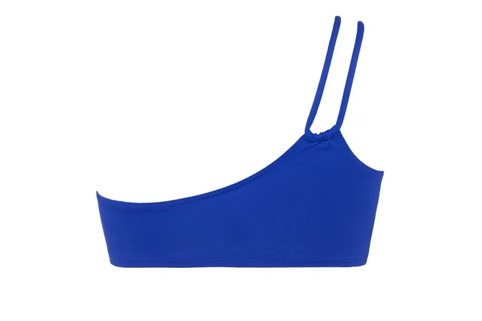 ERES Bass OneShoulder Crop Top Indigo Women TwoPieces Swimsuits