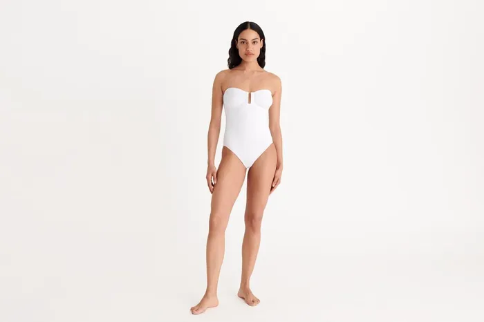 ERES Cassiope Bustier OnePiece Blanc Women OnePiece Swimsuits