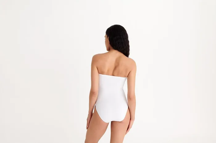 ERES Cassiope Bustier OnePiece Blanc Women OnePiece Swimsuits