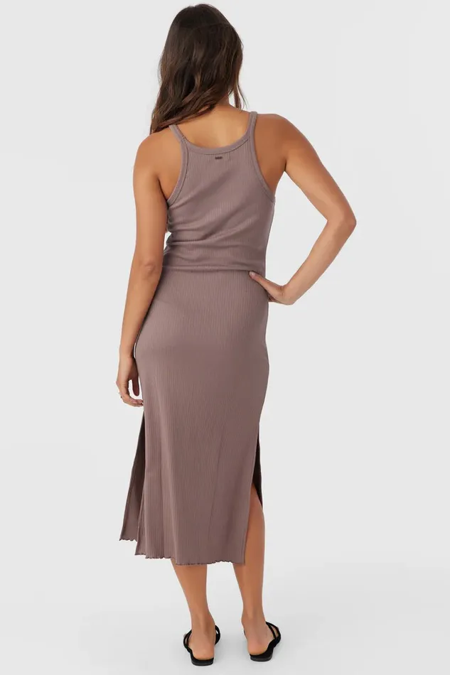 ERES RIB KNIT MIDI DRESS Deep Taupe Women O039NEILL Collections