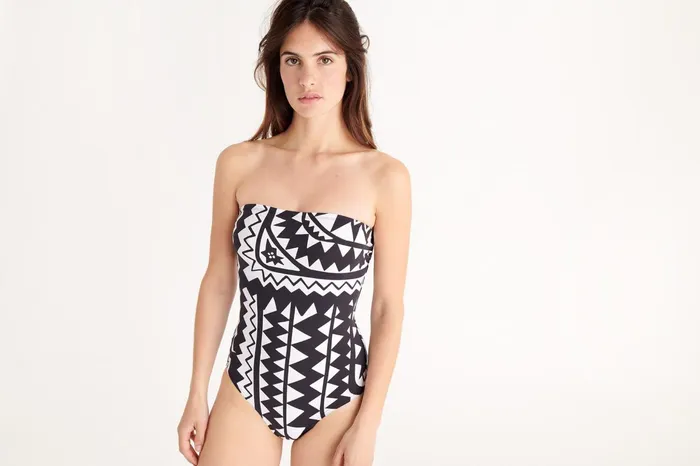 ERES Totem Bustier OnePiece Imprime Tribu Women OnePiece Swimsuits