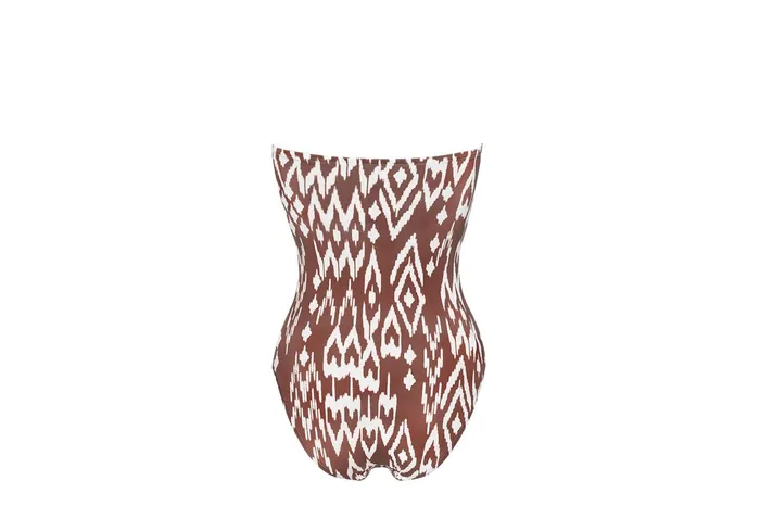 ERES Warm Bustier OnePiece Imprime Wind Coffee Women OnePiece Swimsuits