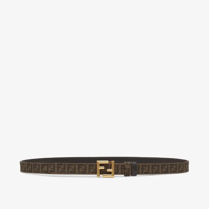 Fendi Belts FF Belt Black Leather Reversible Belt 8211 Women