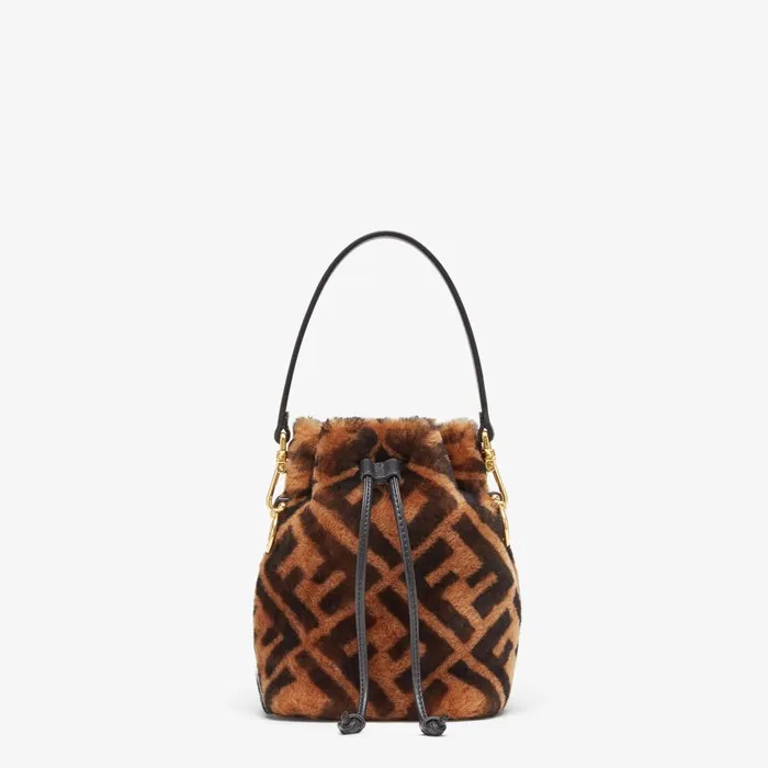 Fendi Bucket Bags Mon Tresor Minibag In Brown Sheepskin 8211 Women