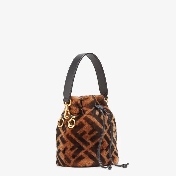 Fendi Bucket Bags Mon Tresor Minibag In Brown Sheepskin 8211 Women
