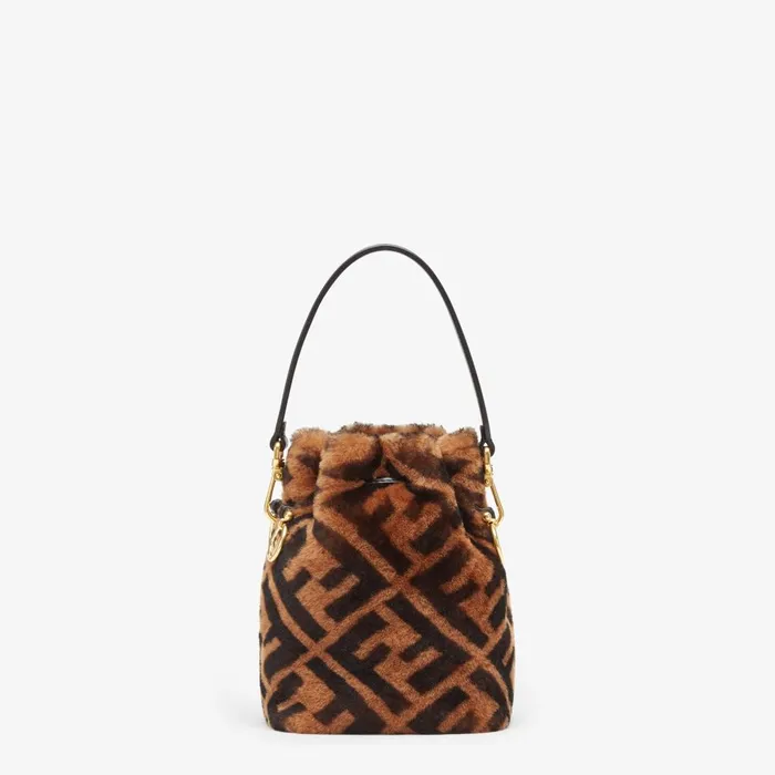 Fendi Bucket Bags Mon Tresor Minibag In Brown Sheepskin 8211 Women
