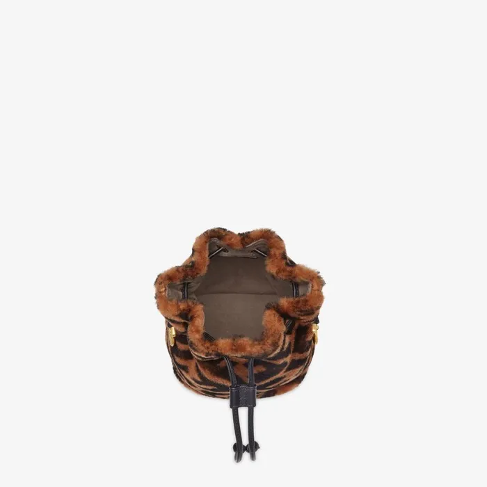 Fendi Bucket Bags Mon Tresor Minibag In Brown Sheepskin 8211 Women