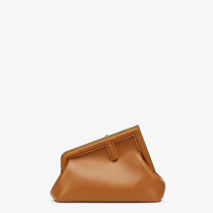 Fendi Clutches and Pouches Fendi First Small Brown Leather Bag 8211 Women