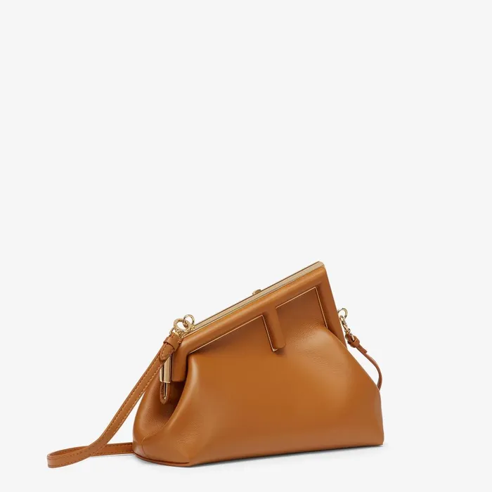 Fendi Clutches and Pouches Fendi First Small Brown Leather Bag 8211 Women