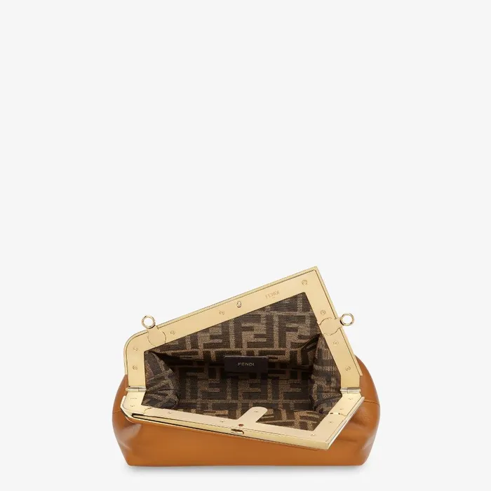 Fendi Clutches and Pouches Fendi First Small Brown Leather Bag 8211 Women