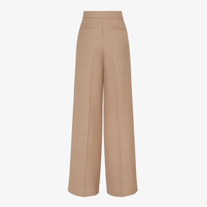 Fendi Coordinated Sets Pants Beige Grain De Poudre Wool Pants 8211 Women