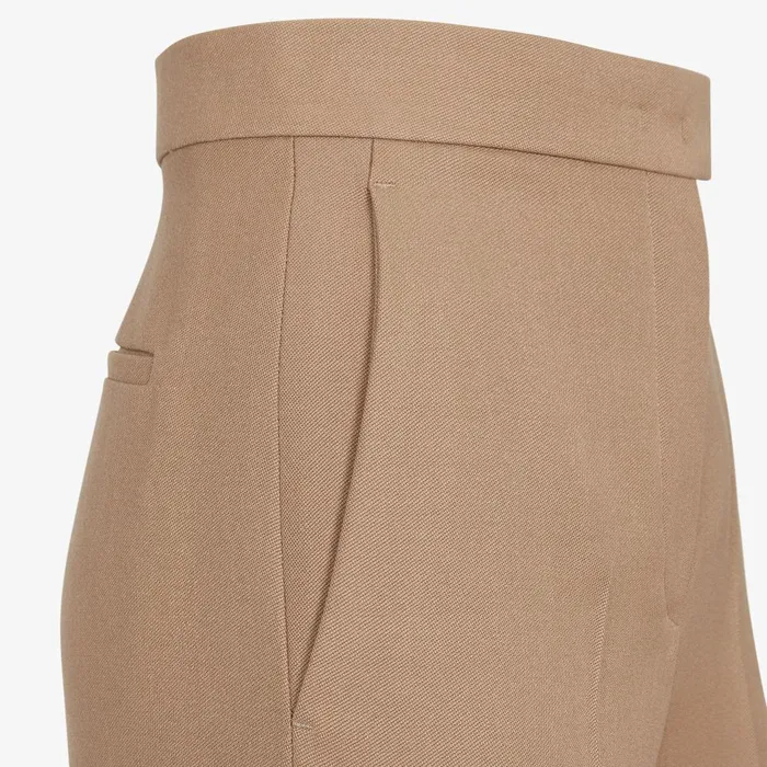 Fendi Coordinated Sets Pants Beige Grain De Poudre Wool Pants 8211 Women