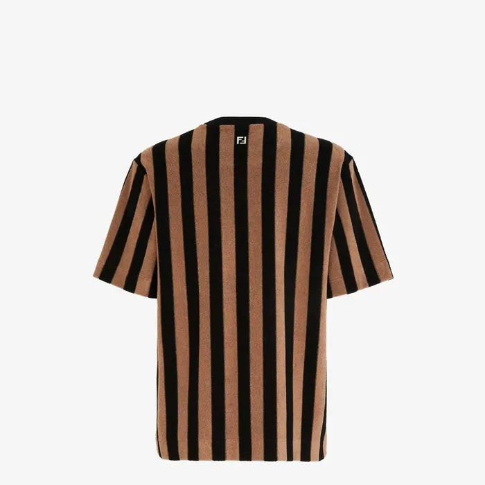 Fendi Coordinated Sets TShirt Brown Pequin Terry Tshirt 8211 Men