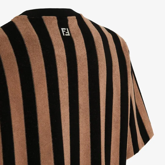 Fendi Coordinated Sets TShirt Brown Pequin Terry Tshirt 8211 Men