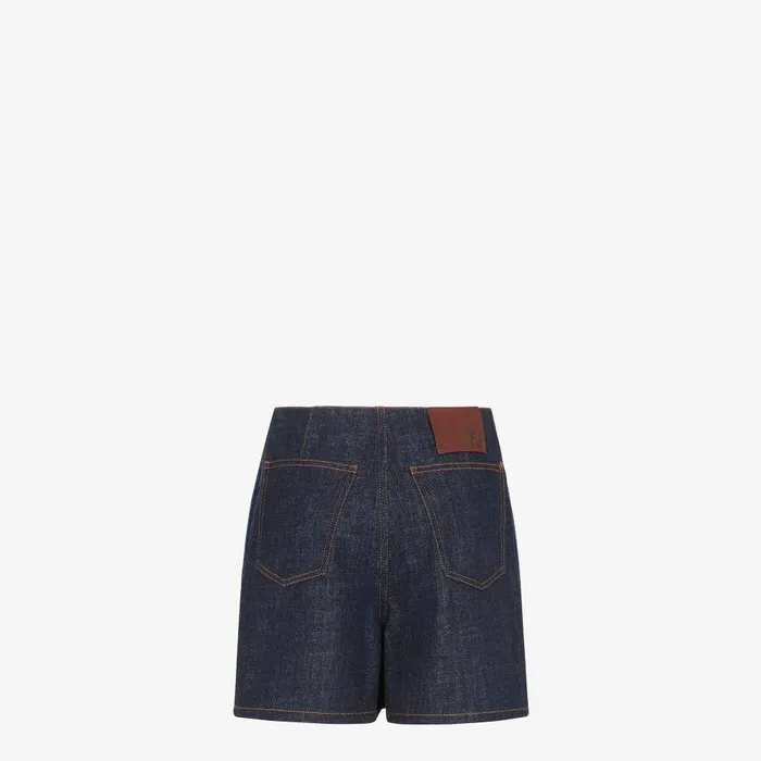 Fendi Denim Shorts Blue Twotone Denim Shorts 8211 Women