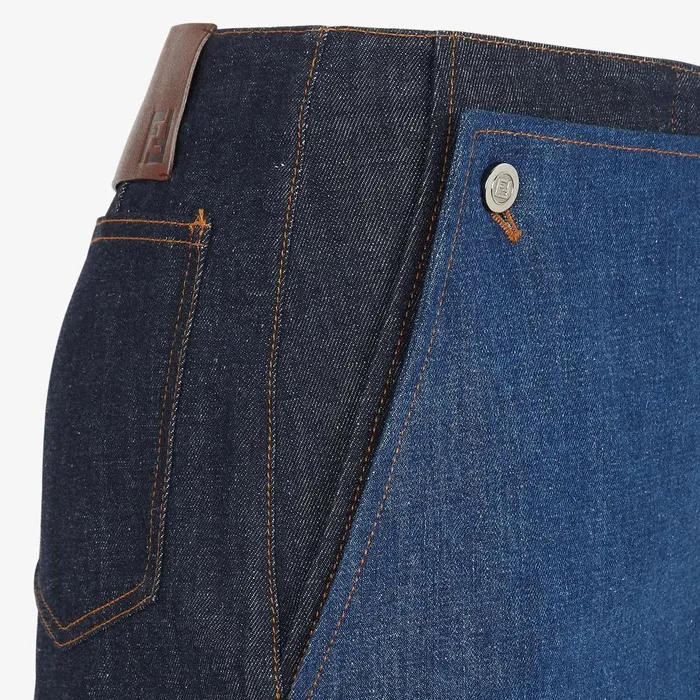 Fendi Denim Shorts Blue Twotone Denim Shorts 8211 Women