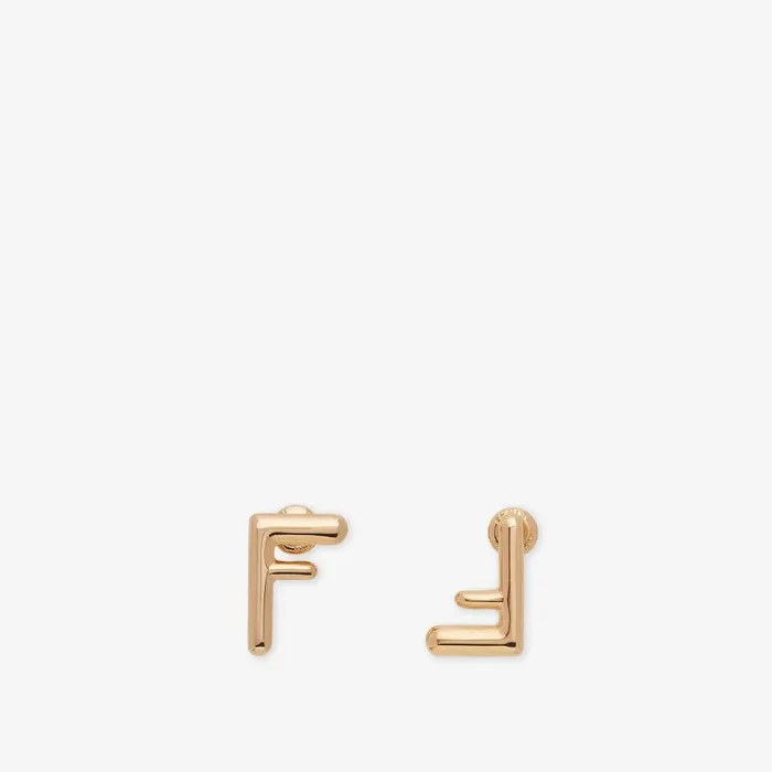 Fendi Earrings FF Earrings Small Goldcolored Earrings 8211 Women
