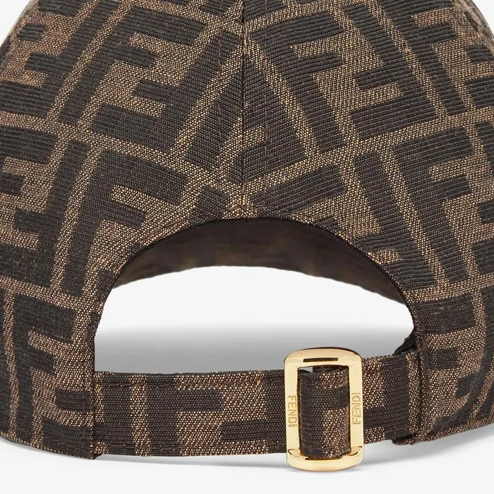 Fendi Hats and Gloves Hat Brown FF Jacquard Baseball Cap 8211 Women