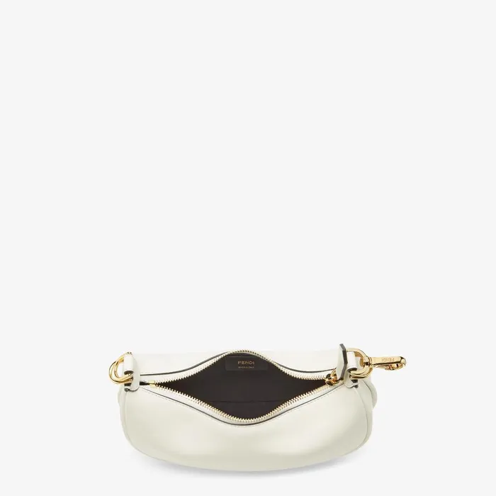 Fendi Hobo Bags Fendigraphy Mini White Leather Mini Bag 8211 Women