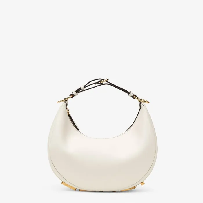 Fendi Hobo Bags Fendigraphy Small White Leather Bag 8211 Women