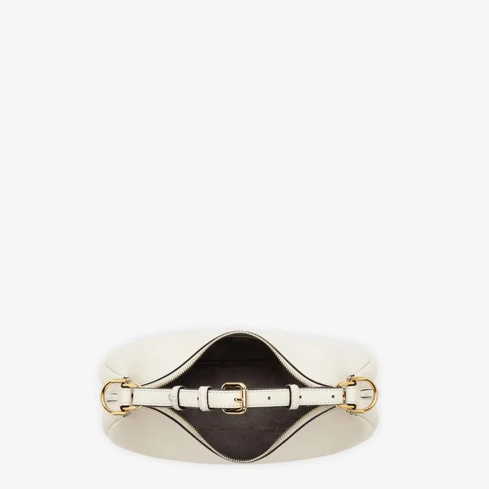 Fendi Hobo Bags Fendigraphy Small White Leather Bag 8211 Women