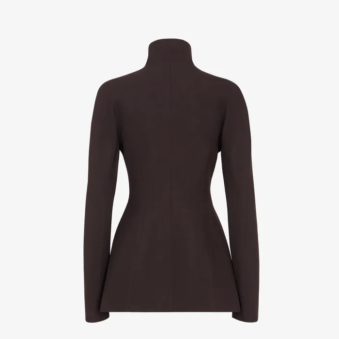 Fendi Jackets Jacket Dark Purple Grain De Poudre Wool Jacket 8211 Women