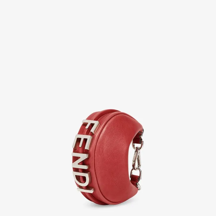 Fendi Miniature Bags Nano Fendigraphy Red Leather Charm 8211 Women