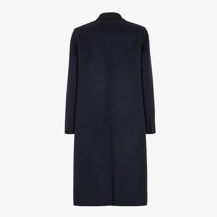 Fendi Outerwear Coat Blue Wool Coat 8211 Men