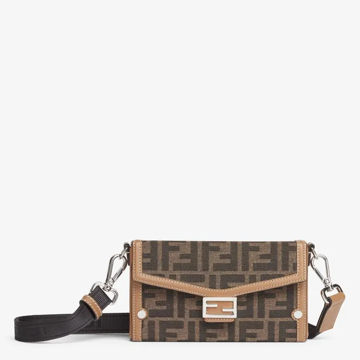 Fendi Pouches and Other Accessories Baguette Soft Trunk Phone Pouch Brown FF Fabric Bag 8211 Men Fendi Pouches and Other Accessories Baguette Soft Trunk Phone Pouch Brown FF Fabric Bag 8211 Men