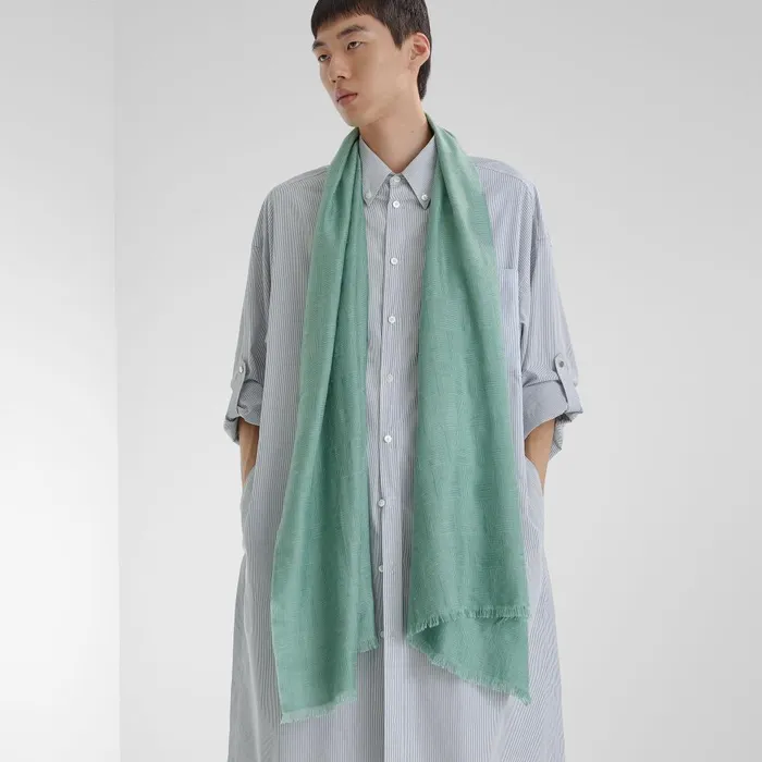 Fendi Scarves Scarf Green Wool And Silk Scarf 8211 Men