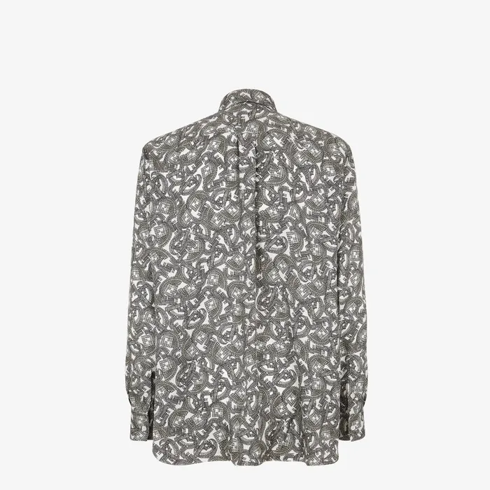 Fendi Shirts Shirt Gray Fendi Jewels Silk Shirt 8211 Men