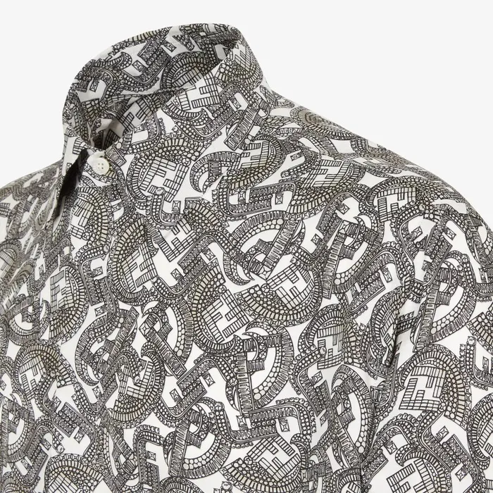 Fendi Shirts Shirt Gray Fendi Jewels Silk Shirt 8211 Men