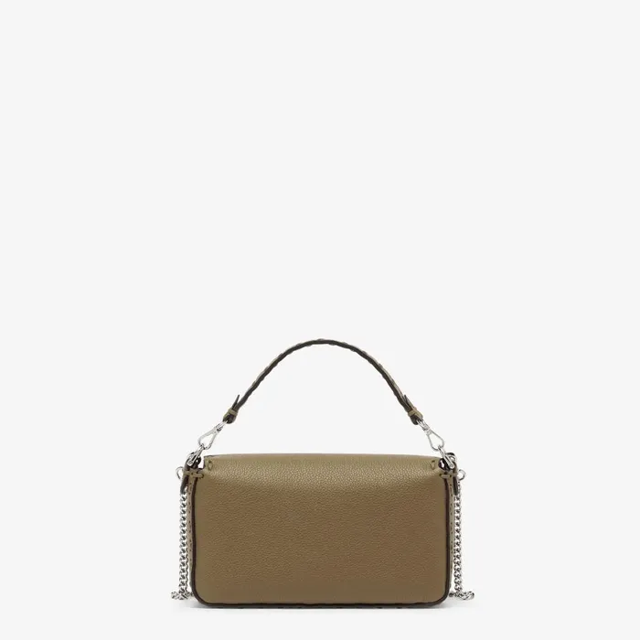 Fendi Shoulder and Crossbody Bags Baguette Mini Green Selleria Bag With 309nbsphandsewn Topstitches 8211 Women