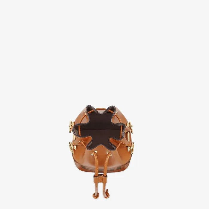 Fendi Shoulder and Crossbody Bags Mon Tresor Brown Leather Minibag 8211 Women